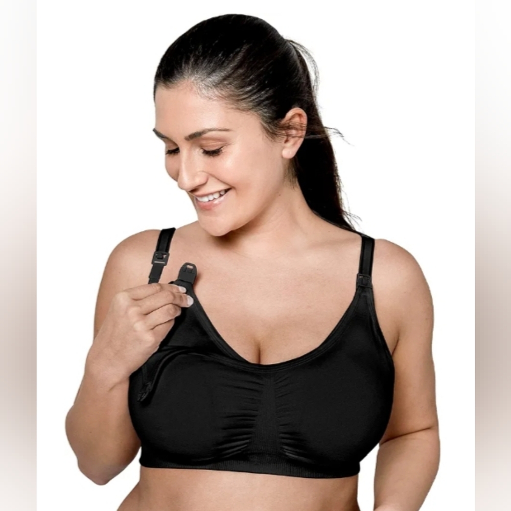 Medela 3 In 1 Nursing/Pumping Bra In Black Size M